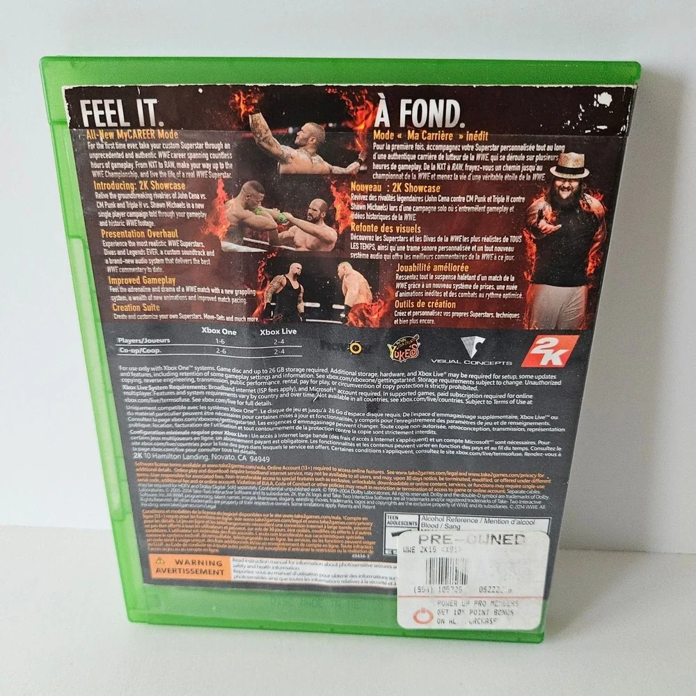 Xbox One W2K15 Video Game Microsoft